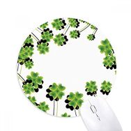 Dıythinker Dört Yapraklı Daire İrlanda St.Patrick's Day Baskılı Yuvarlak Kaymaz Kauçuk Mouse Pad