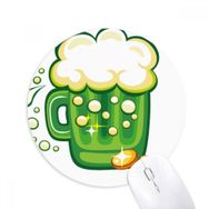 Dıythinker Dört Yapraklı Yonca Bira İrlanda St.Patrick's Day Baskılı Yuvarlak Kaymaz Kauçuk Mouse Pad