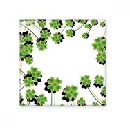 Dıythinker Dört Yapraklı Yonca Daire Gölge İrlanda St Patricks Day 10x10 cm Seramik Karo