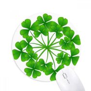 Dıythinker Dört Yapraklı Yonca Dairesi İrlanda St.Patrick's Day Baskılı Yuvarlak Kaymaz Kauçuk Mouse Pad