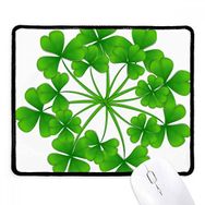Dıythinker Dört Yapraklı Yonca Dairesi İrlanda St.Patrick's Day Kaymaz Siyah Başlıklı Kenarlar