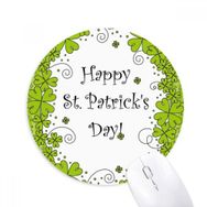 Dıythinker Dört Yapraklı Yonca İrlanda Happy St.Patrick's Day Baskılı Yuvarlak Kaymaz Kauçuk Mouse Pad