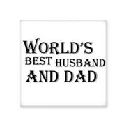 Dıythinker Dreaming Worlds Best Dad and Husband Alıntı Seramik Bisque Fayans 10x10 cm Seramik Karo
