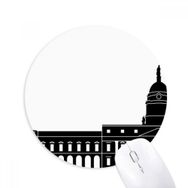 Dıythinker Dublin Kent Simgesi Yapı Silüeti İrlanda Baskılı Yuvarlak Kaymaz Kauçuk Mouse Pad