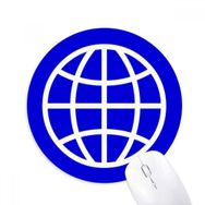 Dıythinker Dünya Mavi Kare Uyarı İşareti Baskılı Yuvarlak Kaymaz Kauçuk Mouse Pad