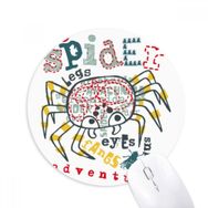 Dıythinker Dünya Örümcek Macera Desenli Baskılı Yuvarlak Kaymaz Kauçuk Mouse Pad