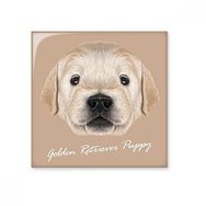 Dıythinker Eğitimli Golden Retriever Yavru Köpek Hayvan Seramik Biske Fayans 20x20 cm Seramik Karo