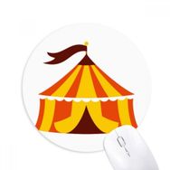 Dıythinker Eğlence Parkı Çadırı Renkli İllüstrasyon Baskılı Yuvarlak Kaymaz Kauçuk Mouse Pad