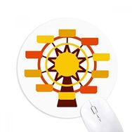 Dıythinker Eğlence Parkı Dönme Dolap Renkli İllüstrasyon Baskılı Yuvarlak Kaymaz Kauçuk Mouse Pad