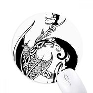 Dıythinker Ejderha Boyama Çin Geleneksel Baskılı Yuvarlak Kaymaz Kauçuk Mouse Pad