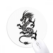 Dıythinker Ejderha Hayvan Sanat Tahıl Silüeti Baskılı Yuvarlak Kaymaz Kauçuk Mouse Pad