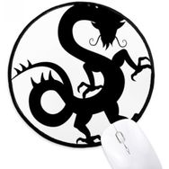 Dıythinker Ejderha Siluet Çin Çin Desen Yuvarlak Kaymaz Mouse Pad