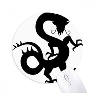 Dıythinker Ejderha Silüeti Çin Çin Desenli Baskılı Yuvarlak Kaymaz Kauçuk Mouse Pad