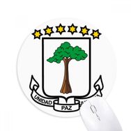 Dıythinker Ekvator Gine Ulusal Amblem Baskılı Yuvarlak Kaymaz Kauçuk Mouse Pad
