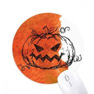 Dıythinker El Boyaması Cadılar Bayramı Balkabağı Baskılı Yuvarlak Kaymaz Kauçuk Mouse Pad