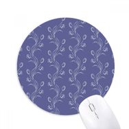 Dıythinker El Boyaması Lale Beyaz Çiçek Bitki Baskılı Yuvarlak Kaymaz Kauçuk Mouse Pad