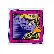 Dıythinker El Boyaması Takımyıldızı Boğa Meksika Kültürü Oyma 10x10 cm Seramik Karo