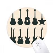 Dıythinker Elektrikli Gitar Müzik Canlılık Sesleri Baskılı Yuvarlak Kaymaz Kauçuk Mouse Pad
