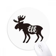 Dıythinker Elk Siyah ve Beyaz Hayvan Baskılı Yuvarlak Kaymaz Kauçuk Mouse Pad