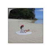 Dıythinker Ellie Yao Güzel Kız Plaj Deniz Resifi Parlak 10x10 cm Seramik Karo