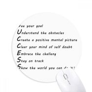 Dıythinker Embrace Challenges Do It Baskılı Yuvarlak Kaymaz Kauçuk Mouse Pad