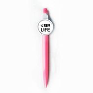 Dıythinker English Quote Design Ruff Life Geri Çekilebilir Mavi Tükenmez Kalem
