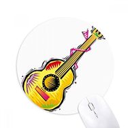 Dıythinker Enstrüman Gitar Meksika Element İllüstrasyon Baskılı Yuvarlak Kaymaz Kauçuk Mouse Pad
