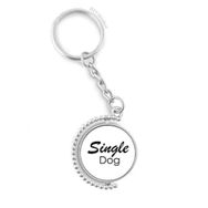 Diythinker Erkek Alıntı Tek Köpek Döndürülebilir Çok Renkli 3x9 cm Anahtarlık