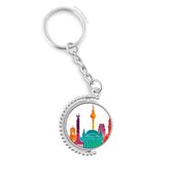Diythinker Erkek Almanya Ünlü Kent Simgesi Seti Döndürülebilir Çok Renkli 3x9 cm Anahtarlık
