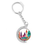 Diythinker Erkek Almanya Yapı Seti Mimari Döndürülebilir Çok Renkli 3x9 cm Anahtarlık