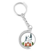Diythinker Erkek Almanya Yeni Kuğu Kalesi Mimarisi Döndürülebilir Çok Renkli 3x9 cm Anahtarlık