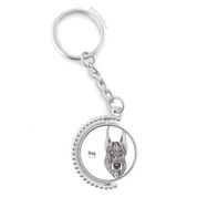 Diythinker Erkek Boya Köpek Şiddetli Arkadaş Şirketi Döndürülebilir Çok Renkli 3x9 cm Anahtarlık