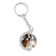 Diythinker Erkek Bulldog Evcil Hayvan Korkunç Resim Döndürülebilir Çok Renkli 3x9 cm Anahtarlık