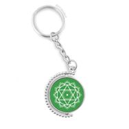 Diythinker Erkek Çiçek Desenli Geometri Yıldız Sembolü Döndürülebilir Çok Renkli 3x9 cm Anahtarlık