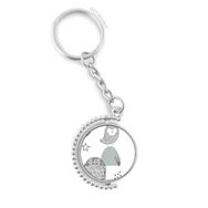 Diythinker Erkek Çizgi Film Kuş Kafesi Çimen Kuzey Desenli Döndürülebilir Çok Renkli 3x9 cm Anahtarlık