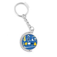 Diythinker Erkek Damlalık Kauçuk Damlalık Kimya Döndürülebilir Çok Renkli 3x9 cm Anahtarlık