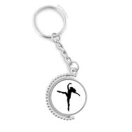Diythinker Erkek Dans Sporları Dansçı Performans Sanatı Döndürülebilir Çok Renkli 3x9 cm Anahtarlık