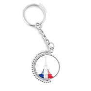 Diythinker Erkek Eyfel Kulesi Paris Fransa Silüeti Döndürülebilir Çok Renkli 3x9 cm Anahtarlık