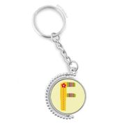Diythinker Erkek F Alfabe Çiçek Sevimli Desen Döndürülebilir Çok Renkli 3x9 cm Anahtarlık