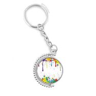 Diythinker Erkek Grafiti Sokak Soyut Renkli Nokta Rengi Döndürülebilir Çok Renkli 3x9 cm Anahtarlık