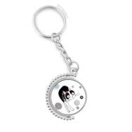 Diythinker Erkek Hayvan Çizgi Film Sevimli İnce Kedi Döndürülebilir Çok Renkli 3x9 cm Anahtarlık
