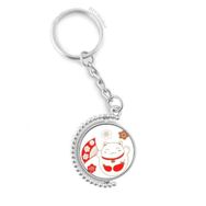 Diythinker Erkek Japon Şanslı Şans Kedi Çiçek Bakır Döndürülebilir Çok Renkli 3x9 cm Anahtarlık