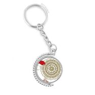 Diythinker Erkek Karikatür Koyun Noel Şapkası Çorap Döndürülebilir Çok Renkli 3x9 cm Anahtarlık