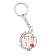 Diythinker Erkek Kedi Balık Yünü Top Şişe Döndürülebilir Çok Renkli 3x9 cm Anahtarlık