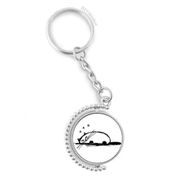 Diythinker Erkek Kıvırcık Ağır Kedi Gülümseme Hattı Döndürülebilir Çok Renkli 3x9 cm Anahtarlık