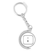 Diythinker Erkek Klavye Sembolü 6 Döndürülebilir Çok Renkli 3x9 cm Anahtarlık