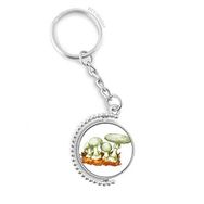 Diythinker Erkek Lezzetli Taze Mantar İllüstrasyonu Döndürülebilir Çok Renkli 3x9 cm Anahtarlık