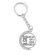 Diythinker Erkek LGBT Gökkuşağı Bayrağı Seçimi Veya Döndürülebilir Çok Renkli 3x9 cm Anahtarlık