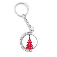 Diythinker Erkek Noel Ağacı Kırmızı Festival Döndürülebilir Çok Renkli 3x9 cm Anahtarlık
