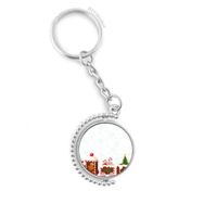 Diythinker Erkek Noel Şeker Tren Festivali Döndürülebilir Çok Renkli 3x9 cm Anahtarlık